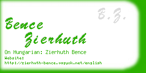 bence zierhuth business card